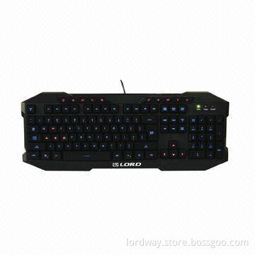 Wired multimedia lighting keyboard, can realize three lighting pattern